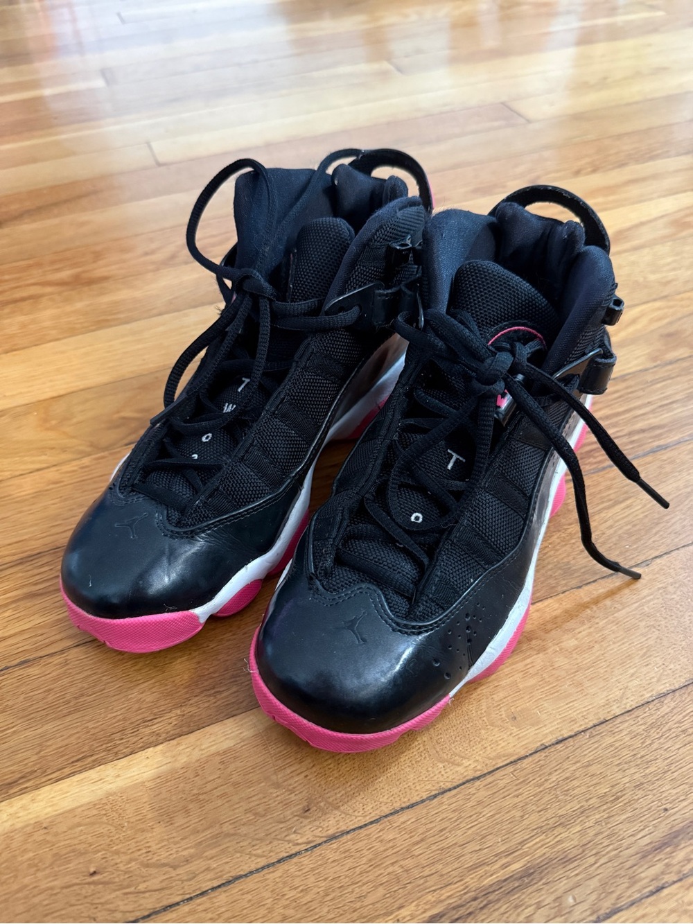 Nike Air Jordan 6 rings GS 'Black Pink' Size 6Y 323399 001